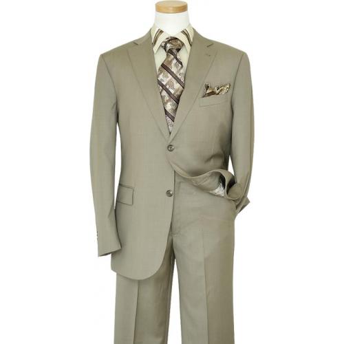 Elements by Zanetti Solid Champagne Super 140's Wool Suit 121/011/378